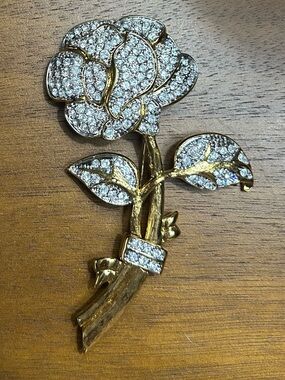 vintage rose flower brooch from the Nolan Miller Glamour Collection